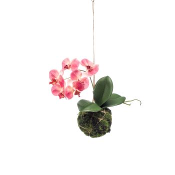 Orhideja Roze U Staklenoj Kugli - 32 cm
