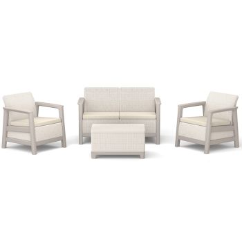 Baštenska garnitura Scandi linea II sa box stolom - Bež