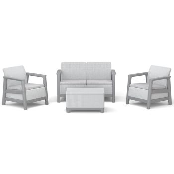 Baštenska garnitura Scandi linea II sa box stolom - Siva