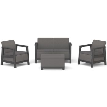 Baštenska garnitura Scandi linea II sa box stolom - Grafit