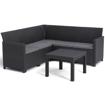 Baštenska garnitura ugaona Marie 5 seater - Grafit