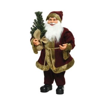 Figura Deda Mraz - sa bordo bundom od poliestera - 45 cm