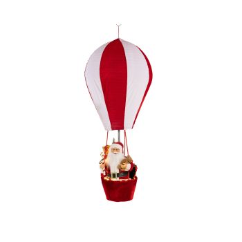 Figura Deda Mraz - od polyresina u balonu sa led svetlom - 100 x 100 x 150 cm