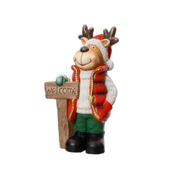 Figura jelena - magnesium sa natpisom welcome - 43 cm