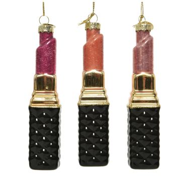 Ukras za jelku - razni oblici stakleni karmin 12 cm - pakovanje 1 kom.