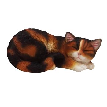 Figura mačke koja spava - braon