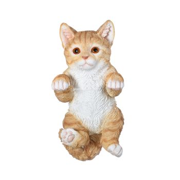 Figura mačke za ivicu ograde - narandžasta