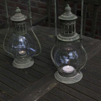 Antik metalna lanterna stona - više vrsta, pakovanje 1 kom.