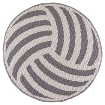Baštenski tepih okrugli 118 cm - dvobojni print