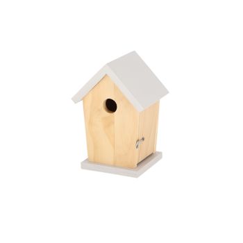 Kućica za ptice - drvena siva
