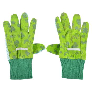 Dečije radne rukavice zelene sa printom