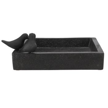 Pojilica za ptice - četvrtasta crna