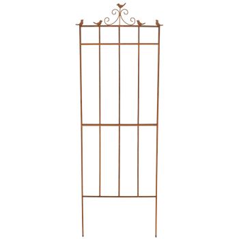 Ogradica za biljke čelična 54x2.6x160 cm - sa ptičicama