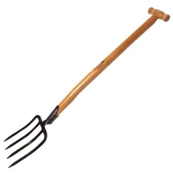 Krumpholz - Vile sa zubima u obliku bajoneta i T-drškom od jasena - dužine 80 cm