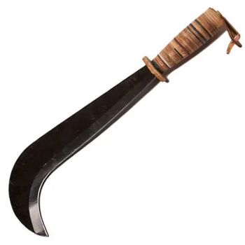 Krumpholz - Mačeta u obliku srpa - sa kožnom drškom i štitnikom za ruke 14 cm