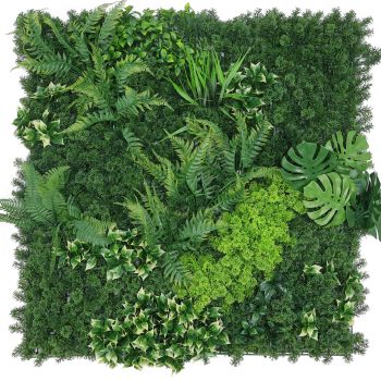Zeleni zid UV otporan - Monstera/ Paprat mix - 100x100 cm