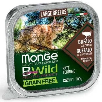 Monge Bwild Cat Pasteta Bivo/Povrce 100g