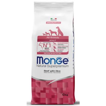Monge All Breeds Adult Monoprotein Govedina/Riža 12kg
