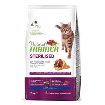 Trainer Natural Cat Adult Sterilised Dry Cur.Ham 1.5kg