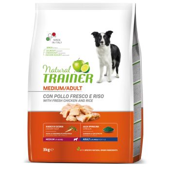 Trainer Natural Dog Medium Adult Piletina I Pirinač 3kg