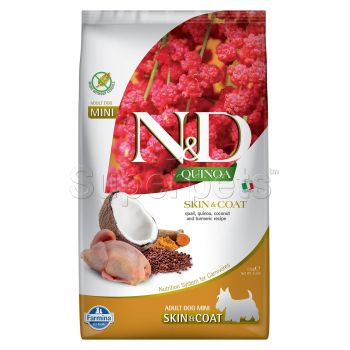 N&D Quinoa Skin&Coat Quail, Coconut & Curcuma Mini 2.5 kg