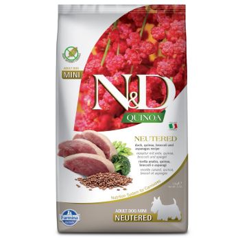 N&D Quinoa Neutered Duck, Broccoli & Asparagus Mini 2.5 kg