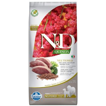 N&D Quinoa Neutered Duck, Broccoli & Asparagus Medium & Maxi 12 kg