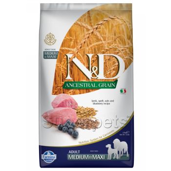 N&D Medium&Maxi Adult Lamb&Blueberry 2.5 kg