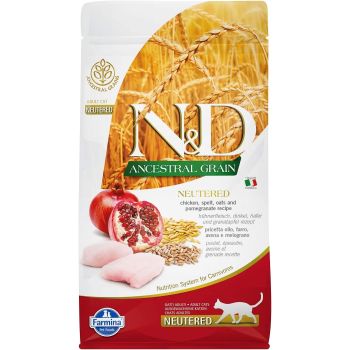 N&D Ancestral Grain Cat Neutered Chicken&Pomegranate 0.3 kg