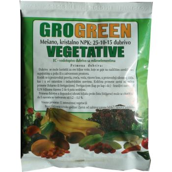 GroGreen NPK đubrivo za povrće 25-10-15, 50 g